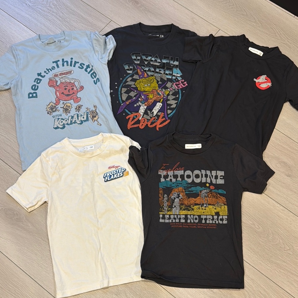 Set of 5 boys Abercrombie Graphic T-Shirts